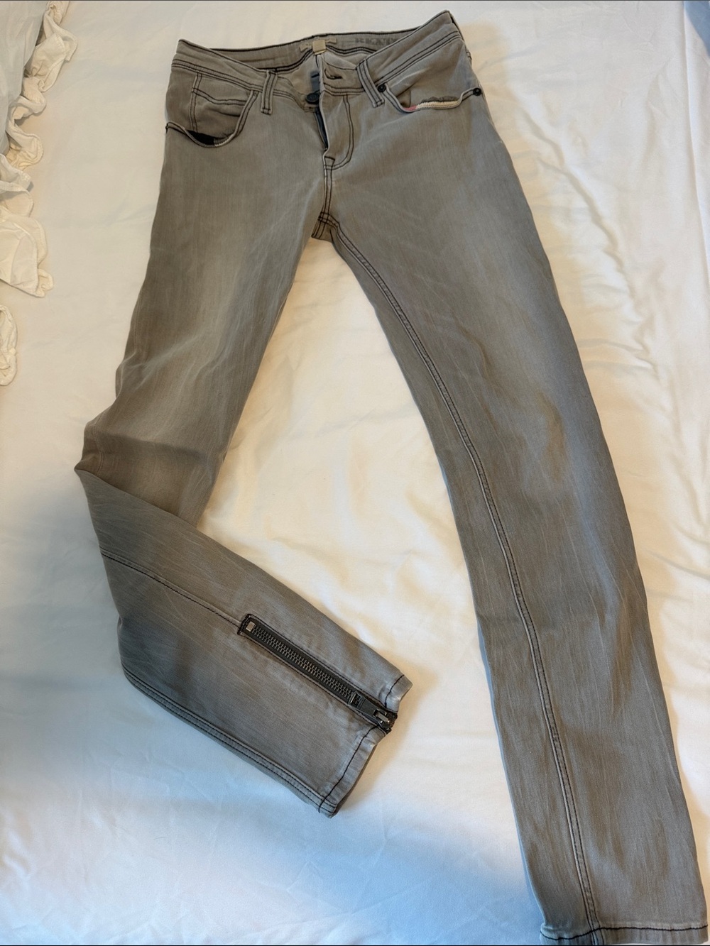 Burberry Brit Gray Wash Skinny Jeans
